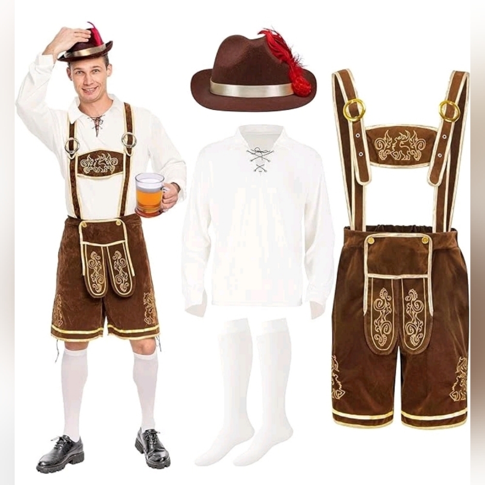 Spooktacular Creations Men’s German Bavarian Oktoberfest Costume Beer Costume XL